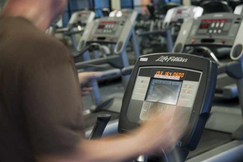 Exercise for fitness in the gym.