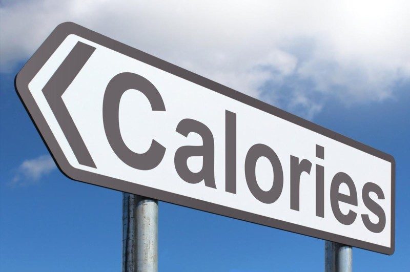 Road sign calories burned.