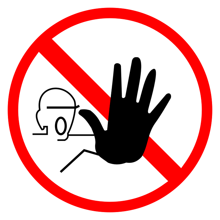 stop, forbidden, don't do signature