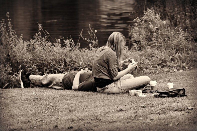 teenagers in a park