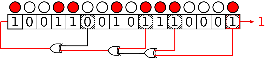 animated fibonacci lfsr