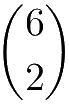 Binomial coefficient example: 6 choose 2