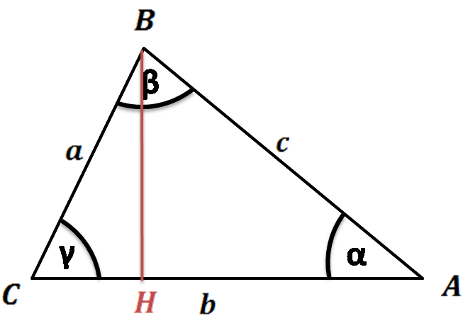 triangle sides and angles, image for Euclid's proof