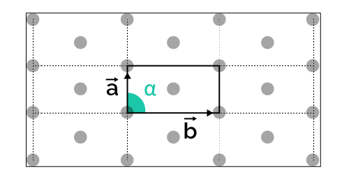 The centered rectangular cell