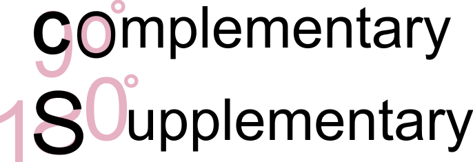 Complementary and supplementary angles