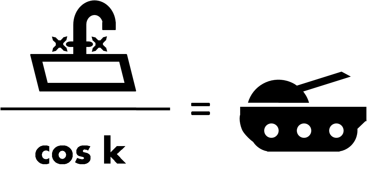 Rebus with tangent. Funny math - tangent