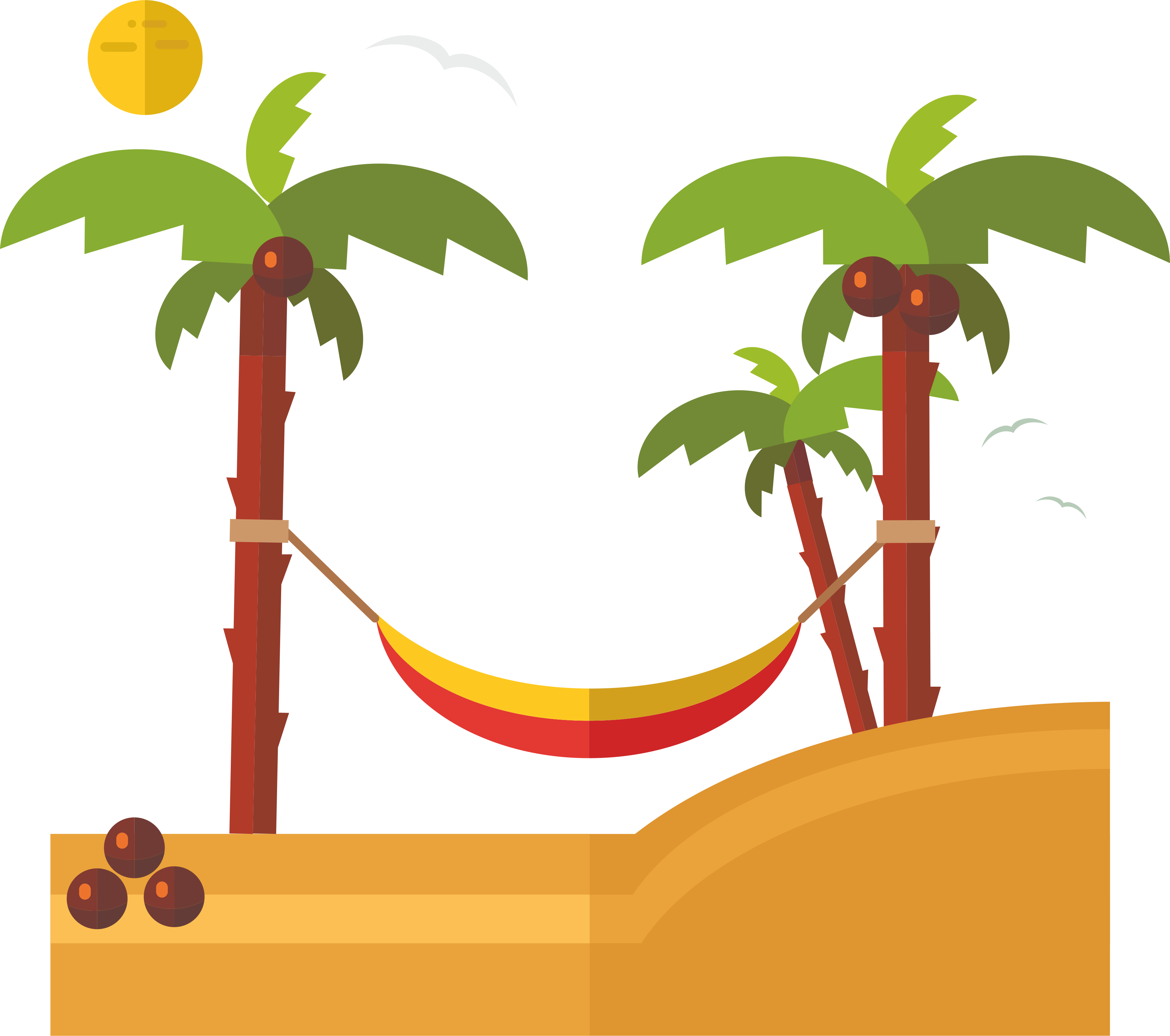 hammock image with uneven ground