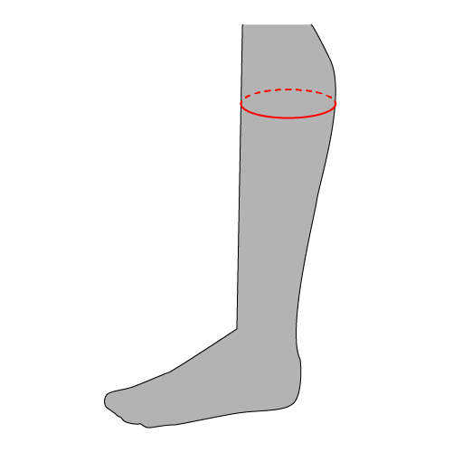 Image showing how to measure calf circumference.