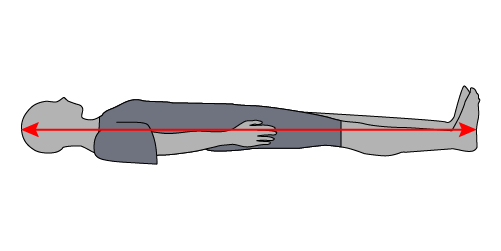 Image showing how to measure recumbent height.
