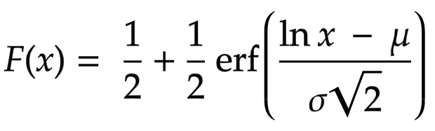 lognormal cdf