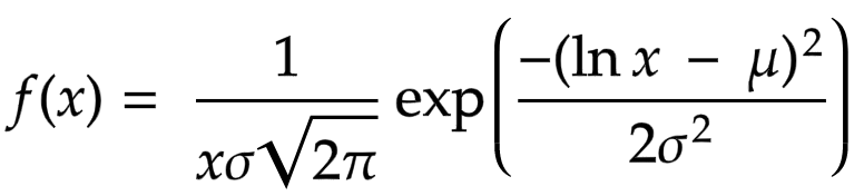 lognormal pdf
