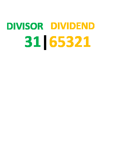 Long division example with steps