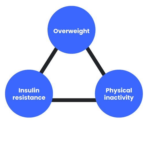 Dependence of risk factors of metabolic syndrome