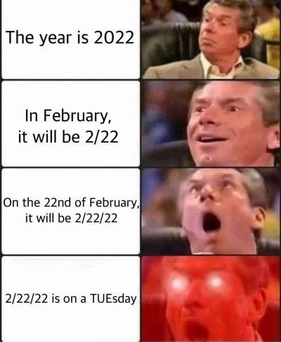 Man reacting to palindromic date