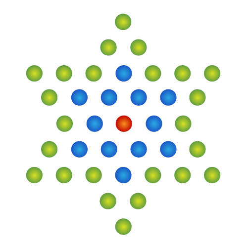 A graphical representation of the third star number.