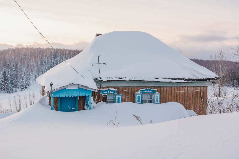 Snow load on the roof.