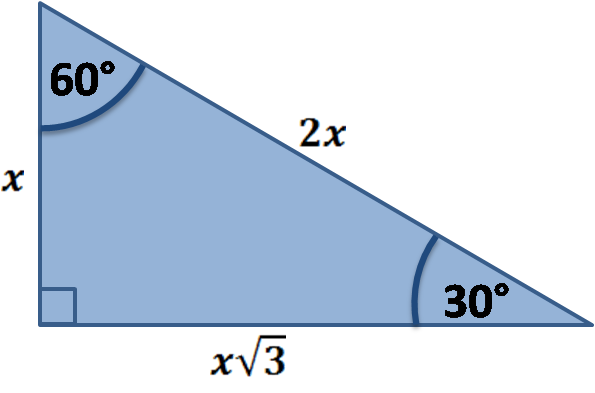 Special right triangle: 30-60-90