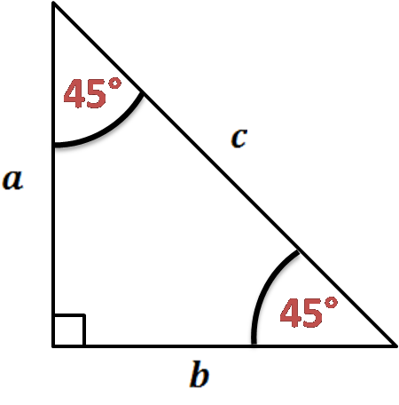 isosceles right triangle