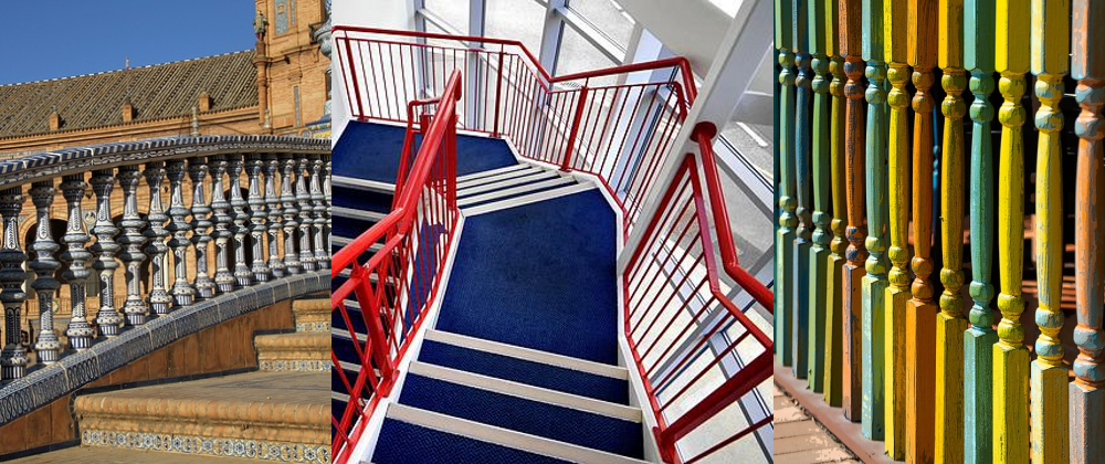 Image of spindled railing examples.