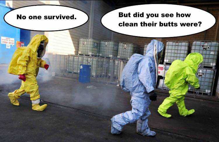 Sanitary workers talking about toilet paper use during coronavirus outbreak