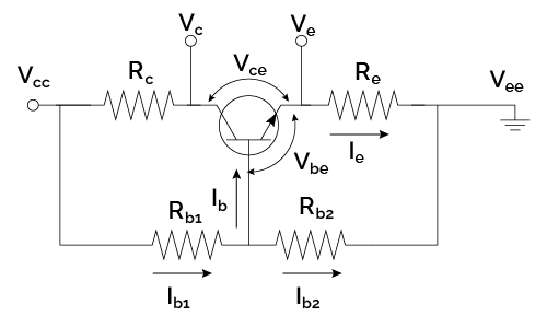The voltage divider bias.